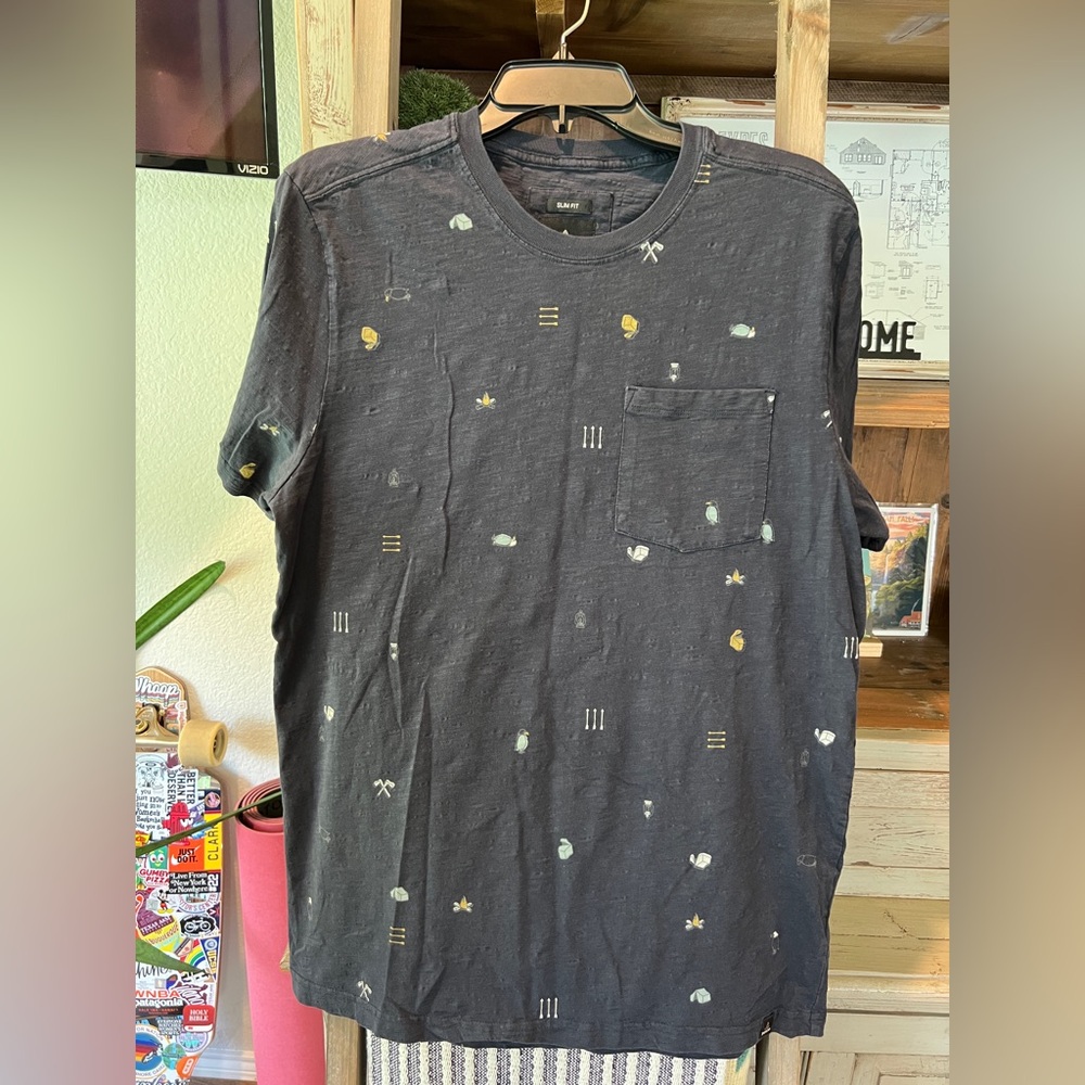 Prana men’s logo cotton t shirt size large